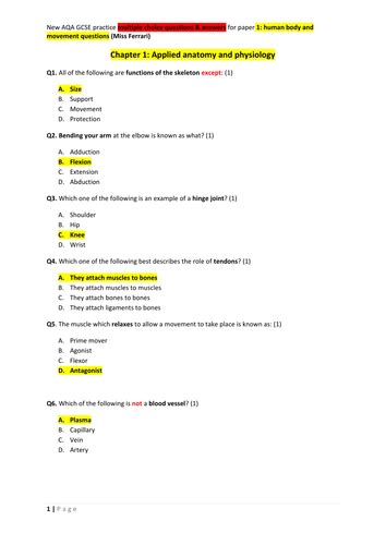 simple multiple choice questions with answers pdf