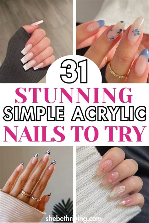 simple nail acrylic designs