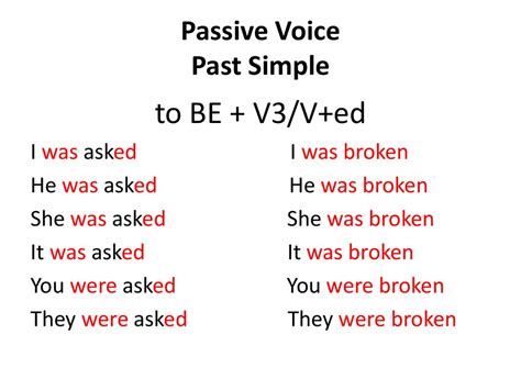 simple past active and passive voice examples with answers