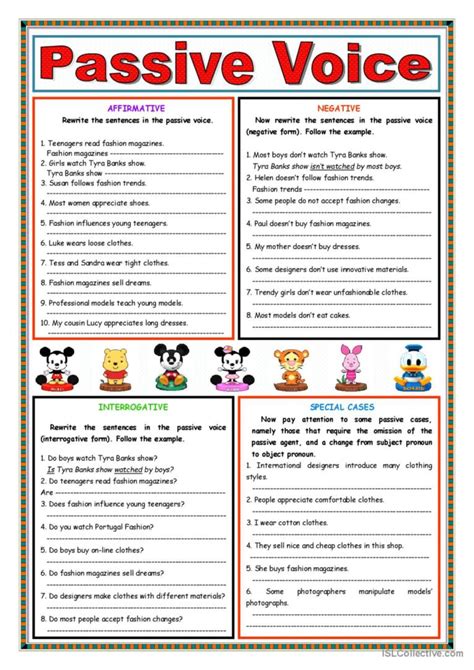 simple present active and passive voice examples with answers pdf