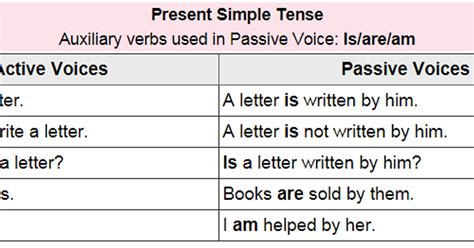 simple present tense active voice examples with answers