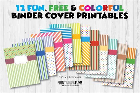 Simple Printable Binder Covers