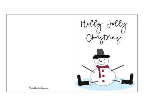 Simple Printable Christmas Cards