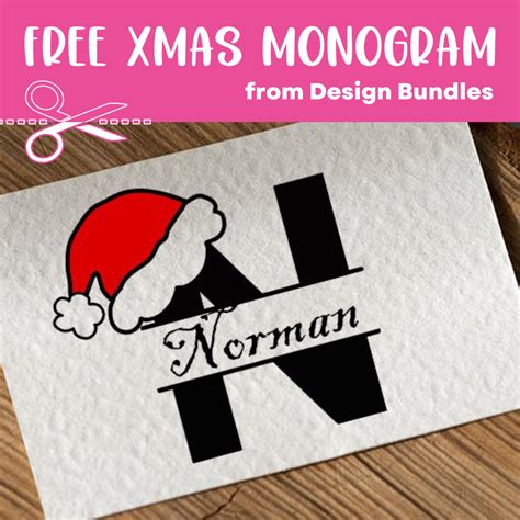 Simple Printable Christmas Monogram Designs