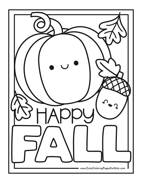 Simple Printable Fall Coloring Pages
