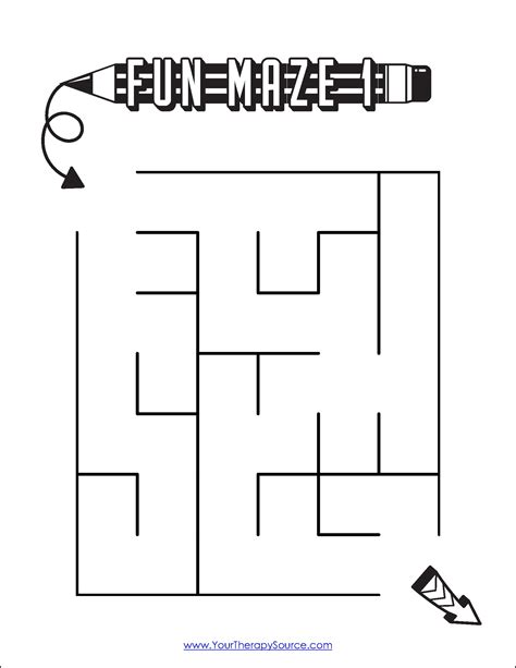 Simple Printable Maze For Tween