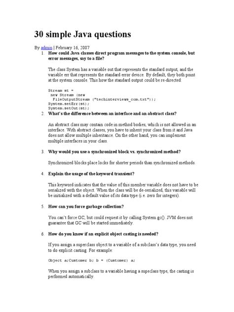 simple programming questions in java