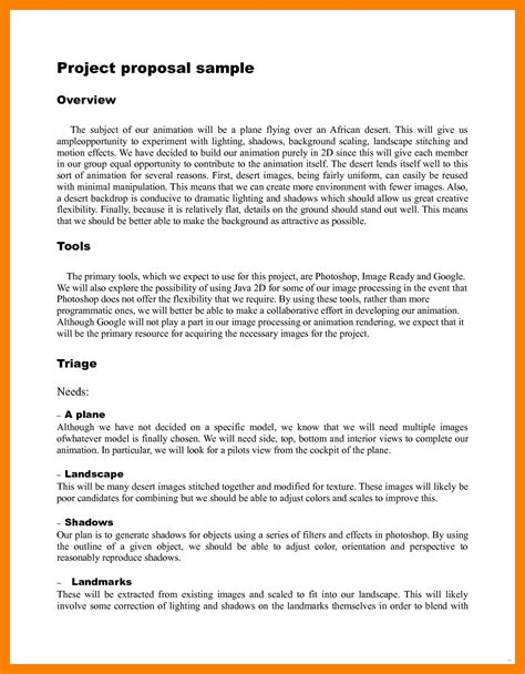 simple project proposal topic example