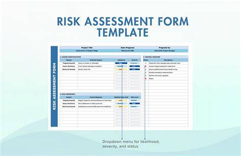 simple risk assessment form template
