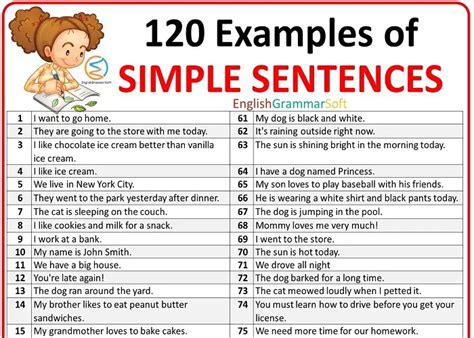 simple sentence examples with answers pdf