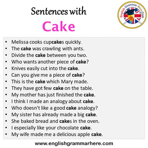 Simple Sentence For Baking