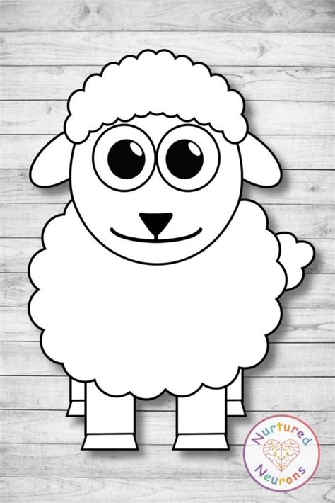 Simple Sheep Outline Printable