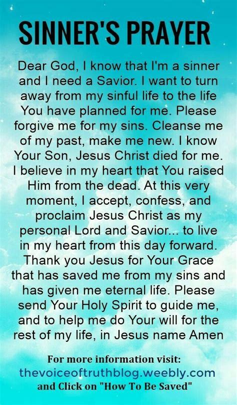 simple sinners prayer for salvation pdf