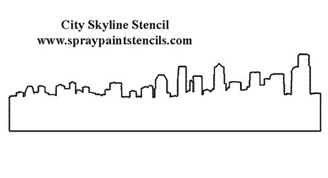 Simple Skyline Printable Stencil