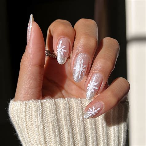 Simple Snowflake Nail Designs