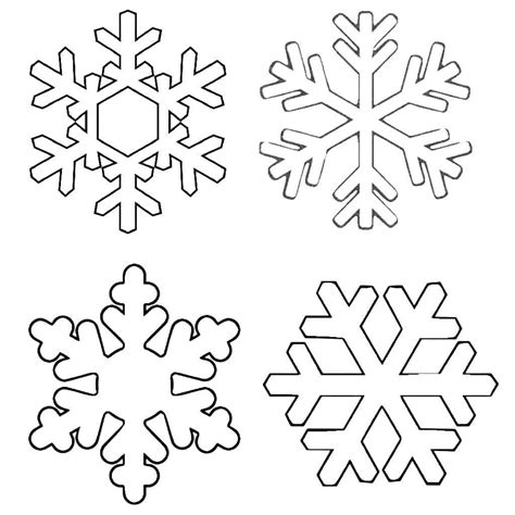 Simple Snowflakes Coloring Pages