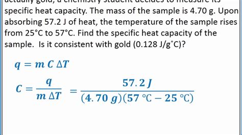 simple specific heat problems