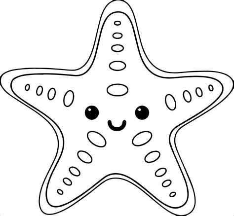 Simple Starfish Coloring Pages