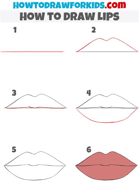 Simple Steps to Draw Lips