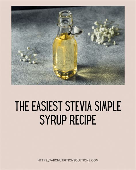 Simple Syrup With Liquid Stevia