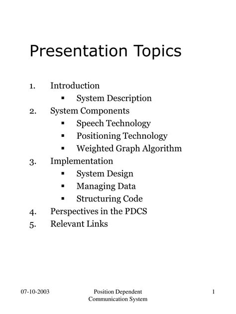 simple technical topics for presentation for students