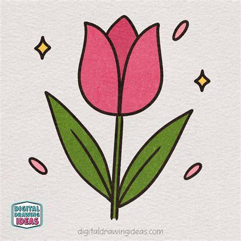 Simple Tulip Drawing at GetDrawings Free download