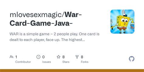 Simple War Card Game Java Code