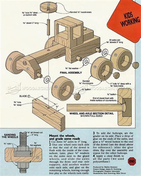 Wood Toy Plan Easy Basics Truck, Tractor & Trailer (PDF Download
