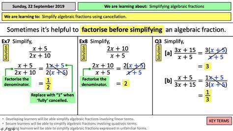simplifying algebraic fractions worksheet corbettmaths