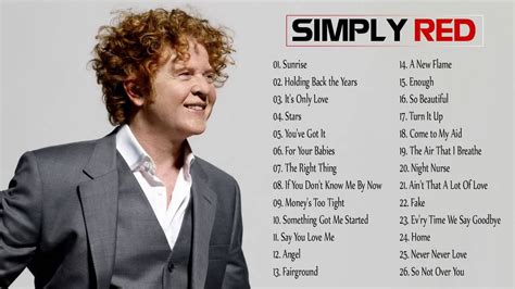 simply red songs list