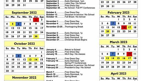 Pfw Academic Calendar 2022-23 - Minimalist Blank Printable