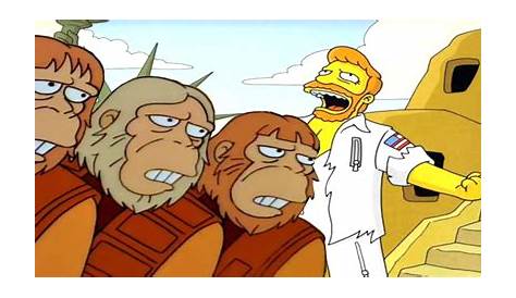 Simpsons Planet Of The Apes Gif Angry Sticker By Mediaset España For