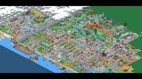 simpsons tapped out town layout