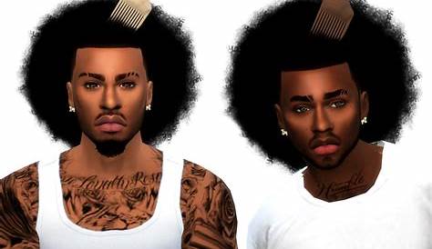 Sims 4 Black Male Hair Cc Xxsims Braided Man Bun New Mesh) ,