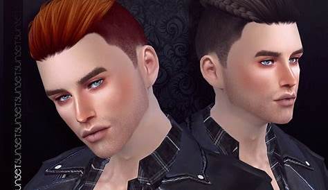 Sims 4 Male Hair Ponytail The Best Hard Part cut