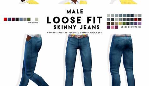 Sims 4 Maxis Match Male Skinny Jeans Updates KotCatMeow Clothing, DENIM JEANS