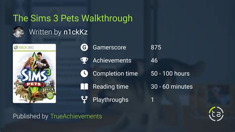 Sims 3 Pets Walkthrough