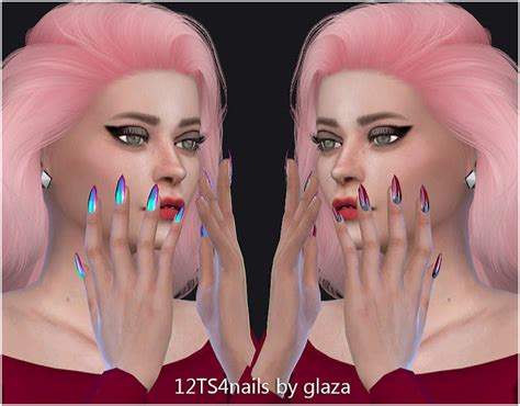 sims 4 all by glaza nails