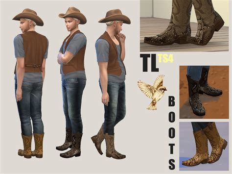 sims 4 male cowboy boots