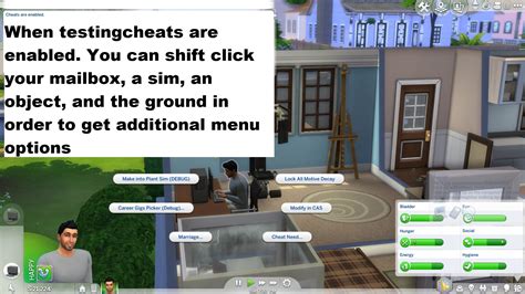 sims 4 testing cheats code pc