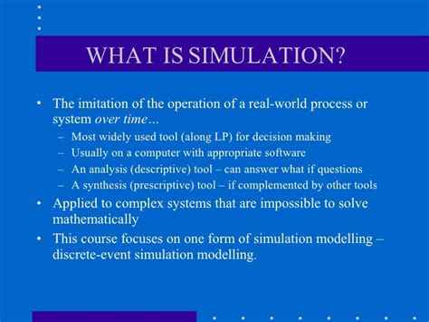 Simulation Definition In Computer Science
