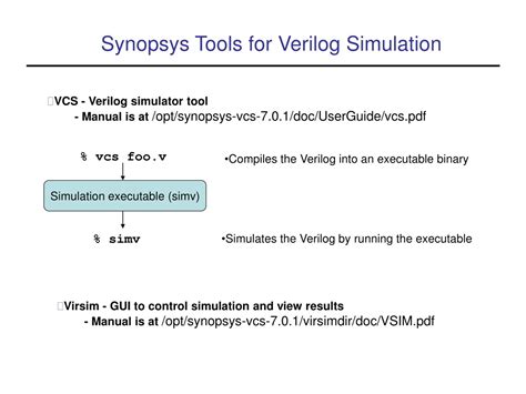 Simulation Tools Verilog