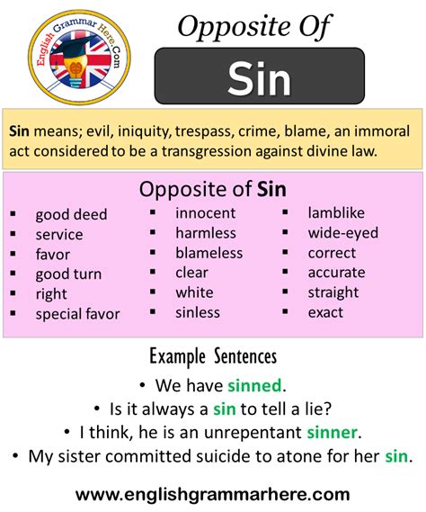 sin meaning in english