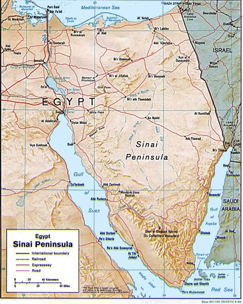 sinai desert egypt map
