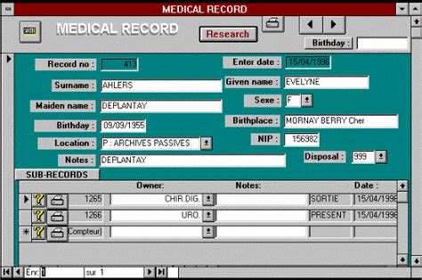 sinai medical records number
