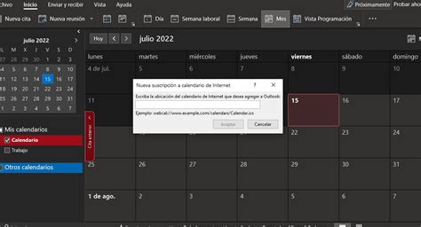 sincronizar calendario outlook 365