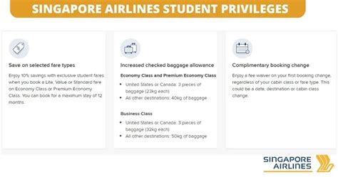 singapore airlines student baggage allowance