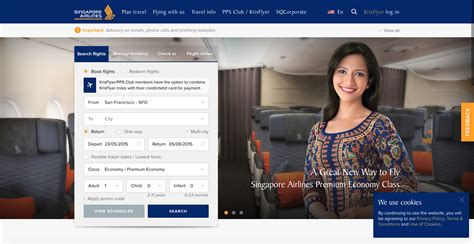 singapore airlines web page