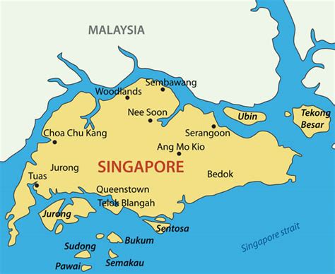 singapore map with cities