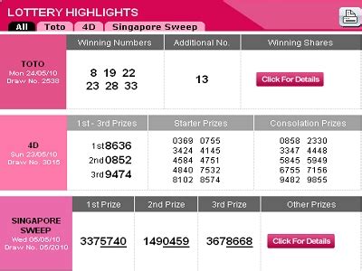 singapore pools toto results prize calculator